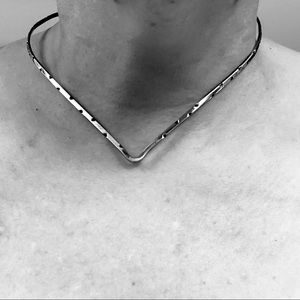 Silver omega necklace